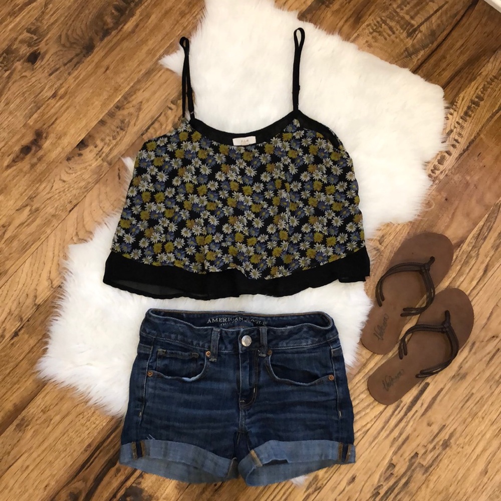 Short Tank Top Flowy Layered